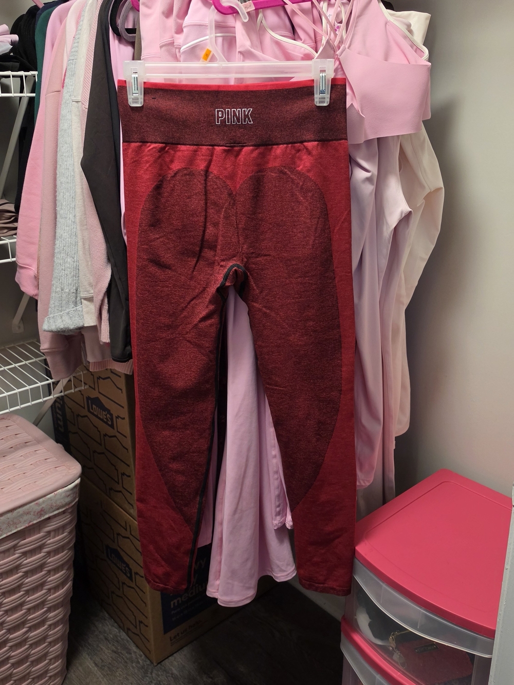 PINK Victoria's Secret Deep Red Seamless Leggings